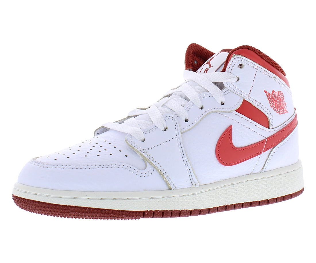 Nike Air Jordan 1 Mid SE GS White Red Sail Youth 6Y NIB Jordan Kid main image 2