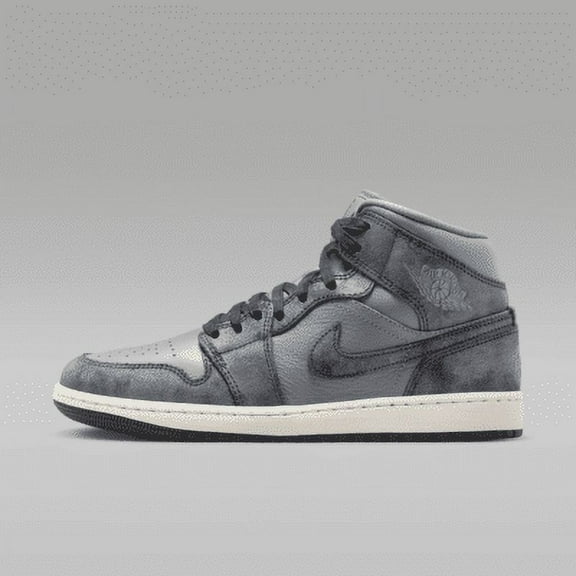 Air Jordan 1 Mid SE Women's Shoes Color: Smoke Grey/Sail/Off Noir Size: W 5.5 / M 4