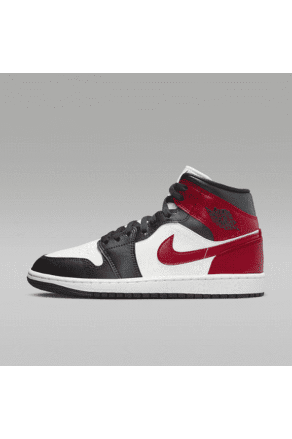 Women's Air Jordan 1 Mid Sail/Gym Red-Off Noir-White (BQ6472 160) - 5.5