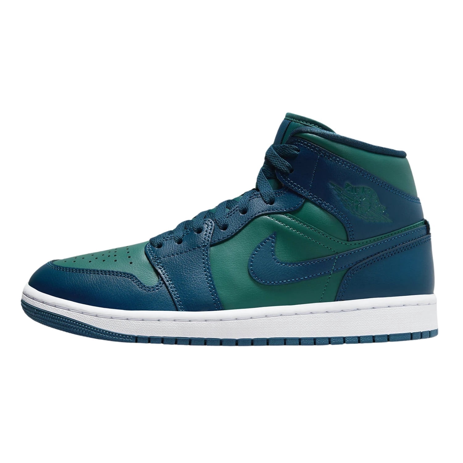 ブルーとパープルのスワッグ Women's Air Jordan 1 Mid Black/Dark Concord-Sail (BQ6472 051