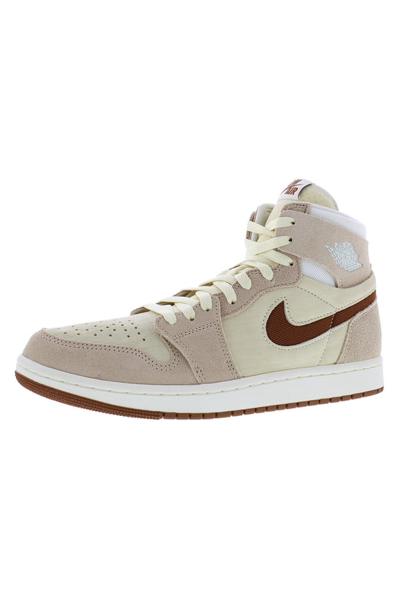 Air Jordan 1 Zoom Air Comfort 2 Suede Mens Shoes Size 10, Color: Sail/Legend Coffee