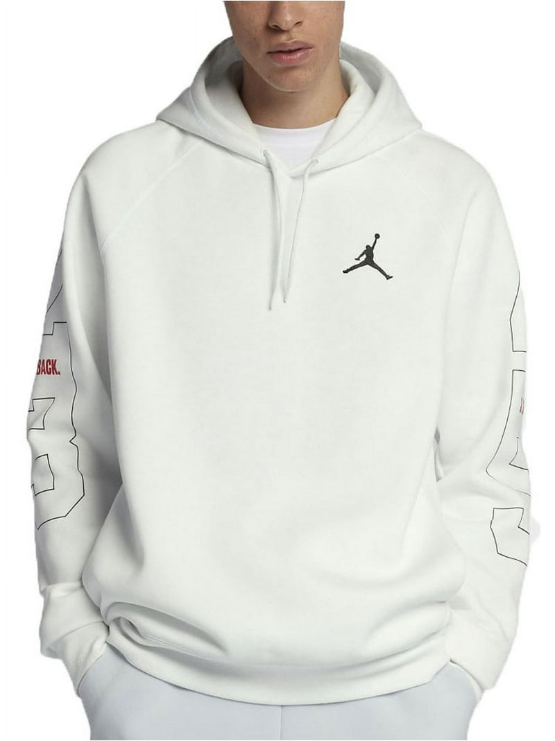 Air Jordan 10 Flight Fleece Men's Pullover Hoodie White/Black/Red Air Jordan 10 Flight Fleece Men's Pullover Hoodie White/Black/Red