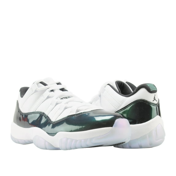 Air Jordan 11 Retro Low Men's Basketball Shoes White/Emerald Rise/Black 528895-145