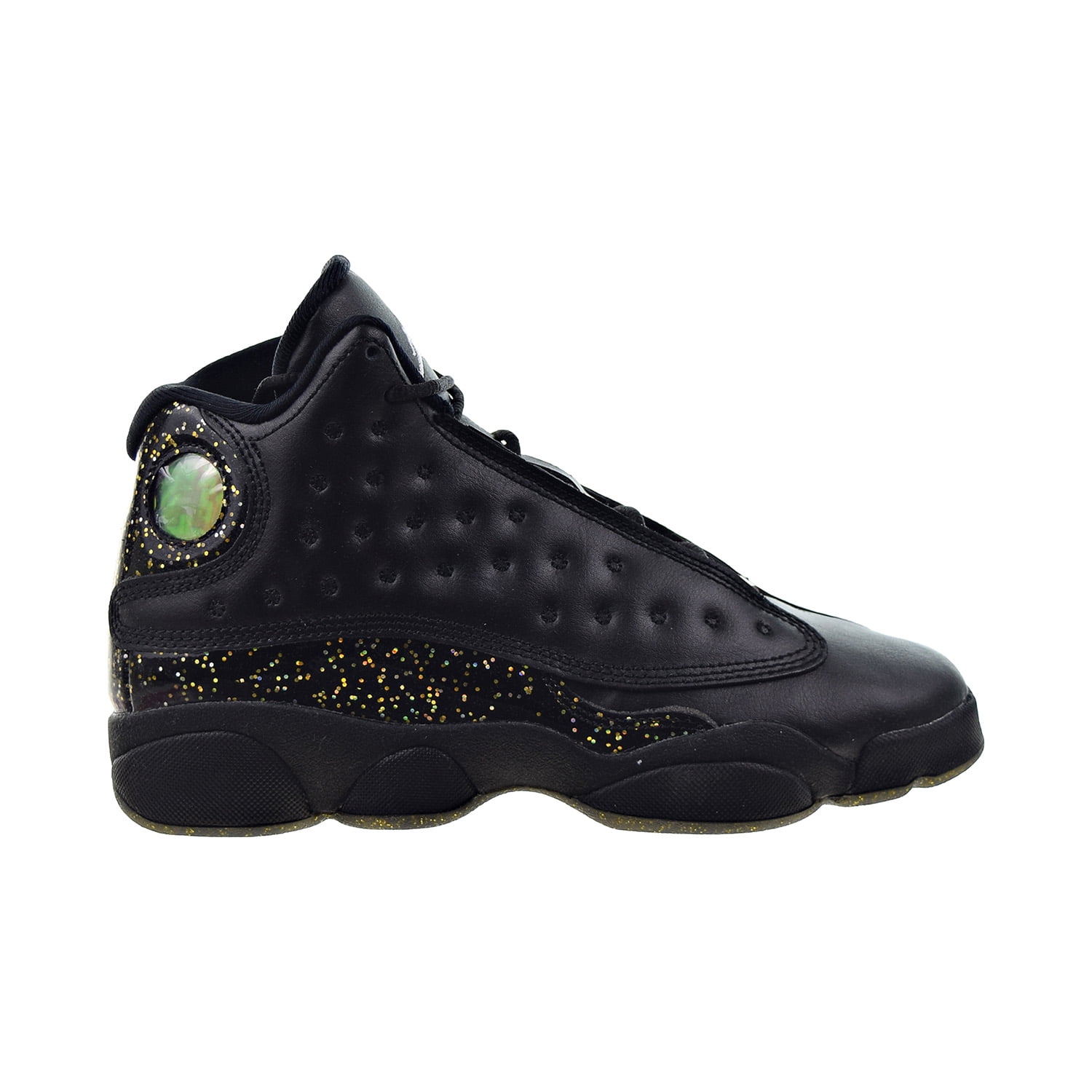 Air Jordan 13 Retro Gold Glitter Big Kids' Shoes Black-Metallic Gold  dc9443-007