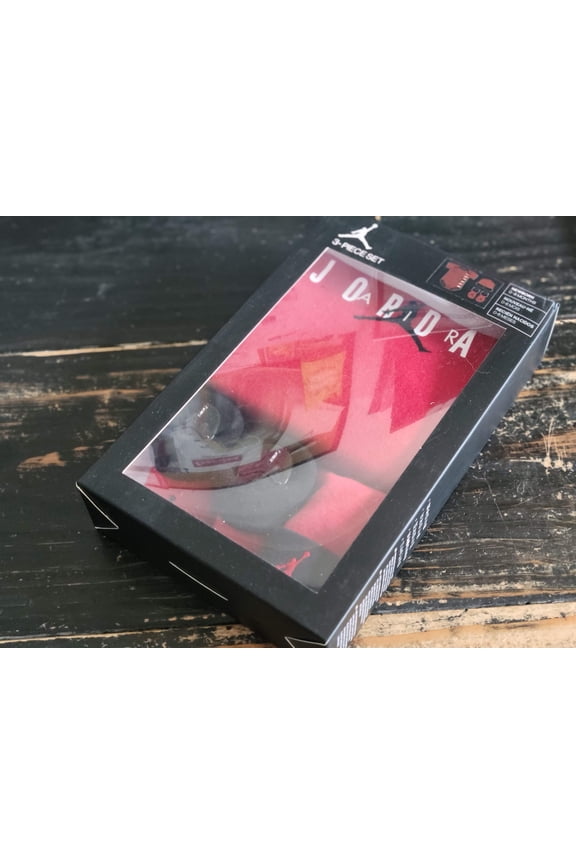 Air Jordan 3 Piece Set Beanie Onesie & Socks Red/Black Newborn Baby 0-6 Months