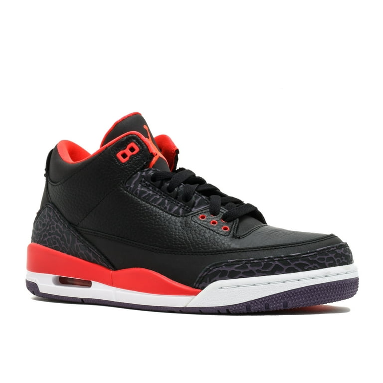 Jordan 3 black 2025 red purple
