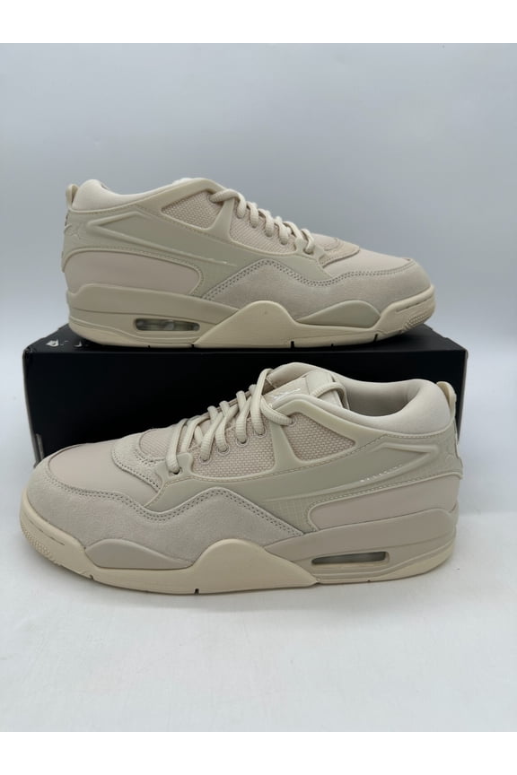 Air Jordan 4 RM Women's size 10 Cream Tan Leather Athletic Shoes FQ7940 200