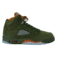 thumbnail image 1 of Nike Air Jordan 5 Retro GS Boys Shoes Size 4, Color: Army Olive/Solar Orange, 1 of 3
