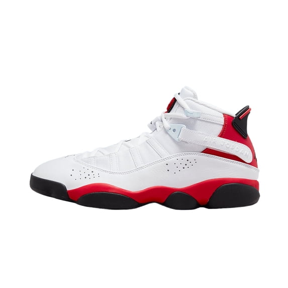 Air Jordan 6 Rings 322992-126 Men's White & University Red Sneaker Shoes NR1229 (12)