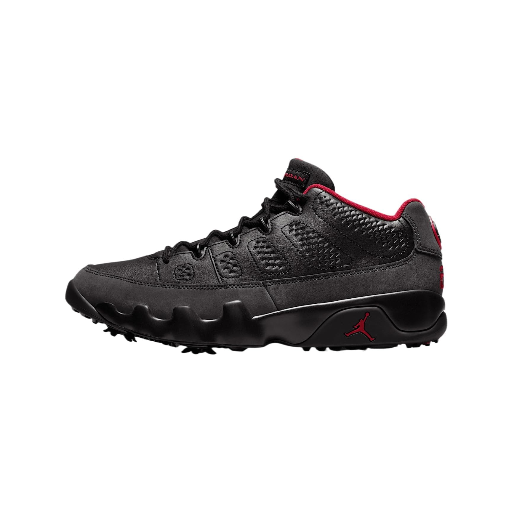 Air Jordan 9 G Golf Shoes FJ5934-002, Black/True Red/Dark Charcoal Size ...