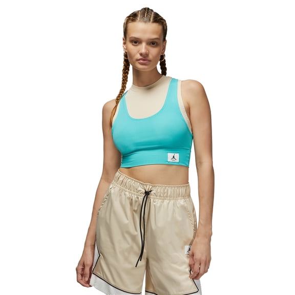 Air Jordan Essentials Women's Crop Top Sandrift-Washed Teal dn0602-126