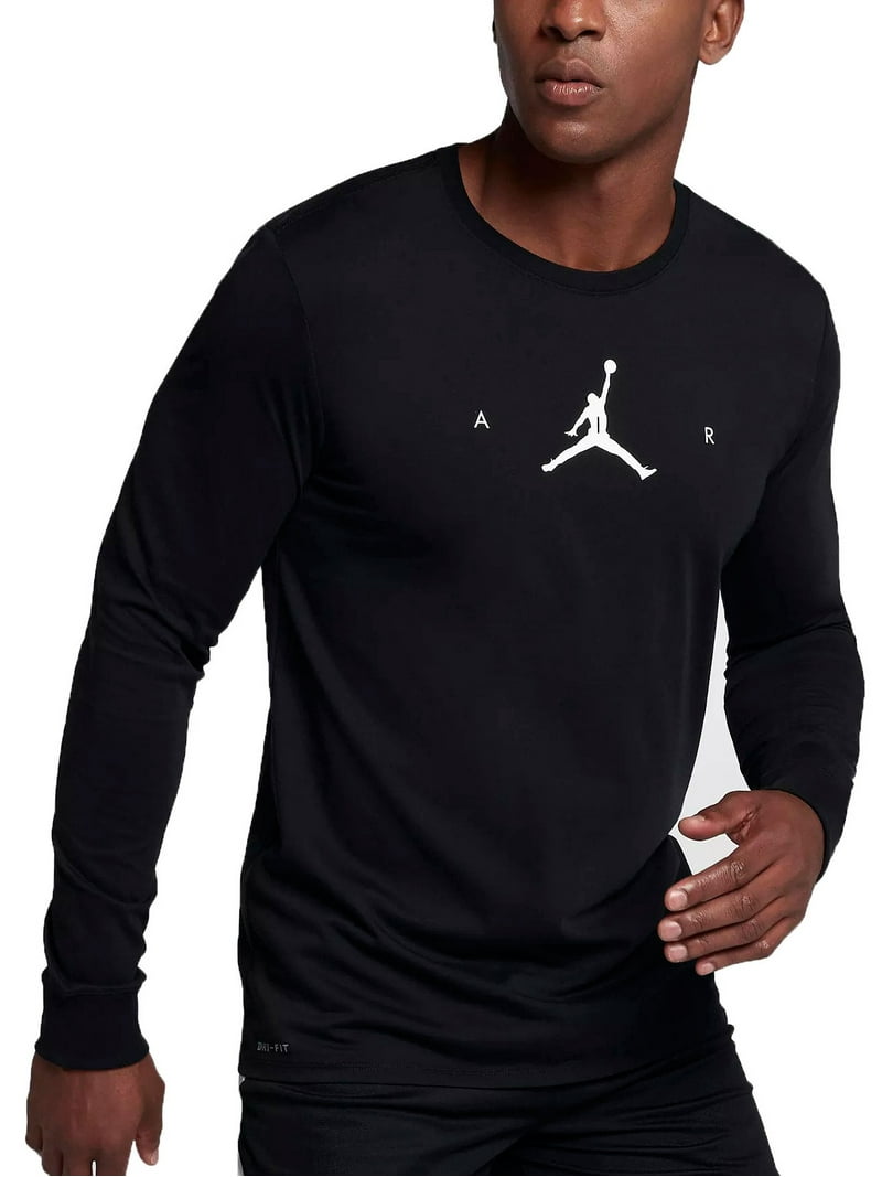 Air Jordan Jumpman Men's Longsleeve Basketball T-Shirt Black/White