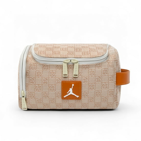 Air Jordan Monogram Logo Jacquard Dopp Kit , Beige