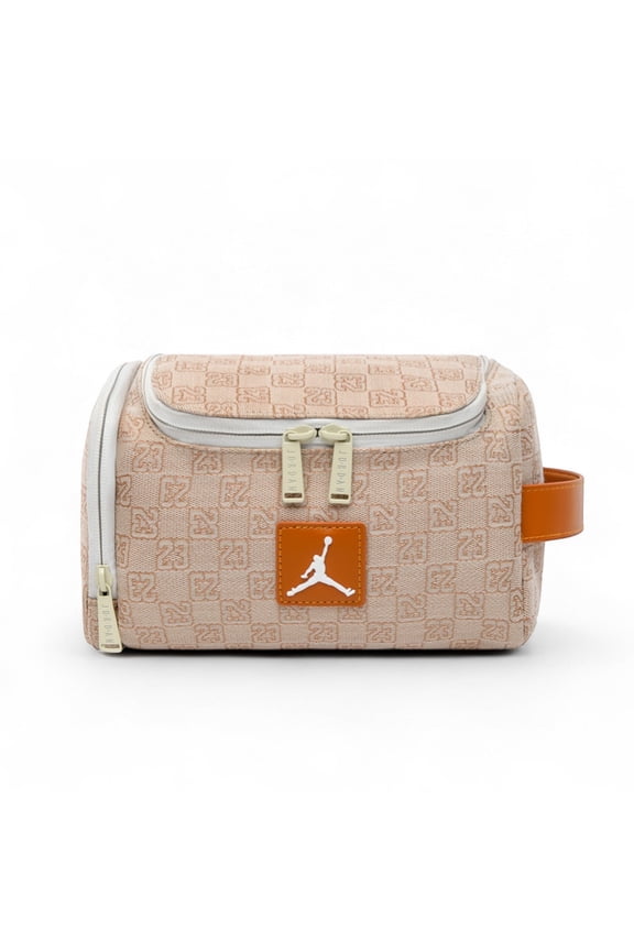 Air Jordan Monogram Logo Jacquard Dopp Kit , Beige