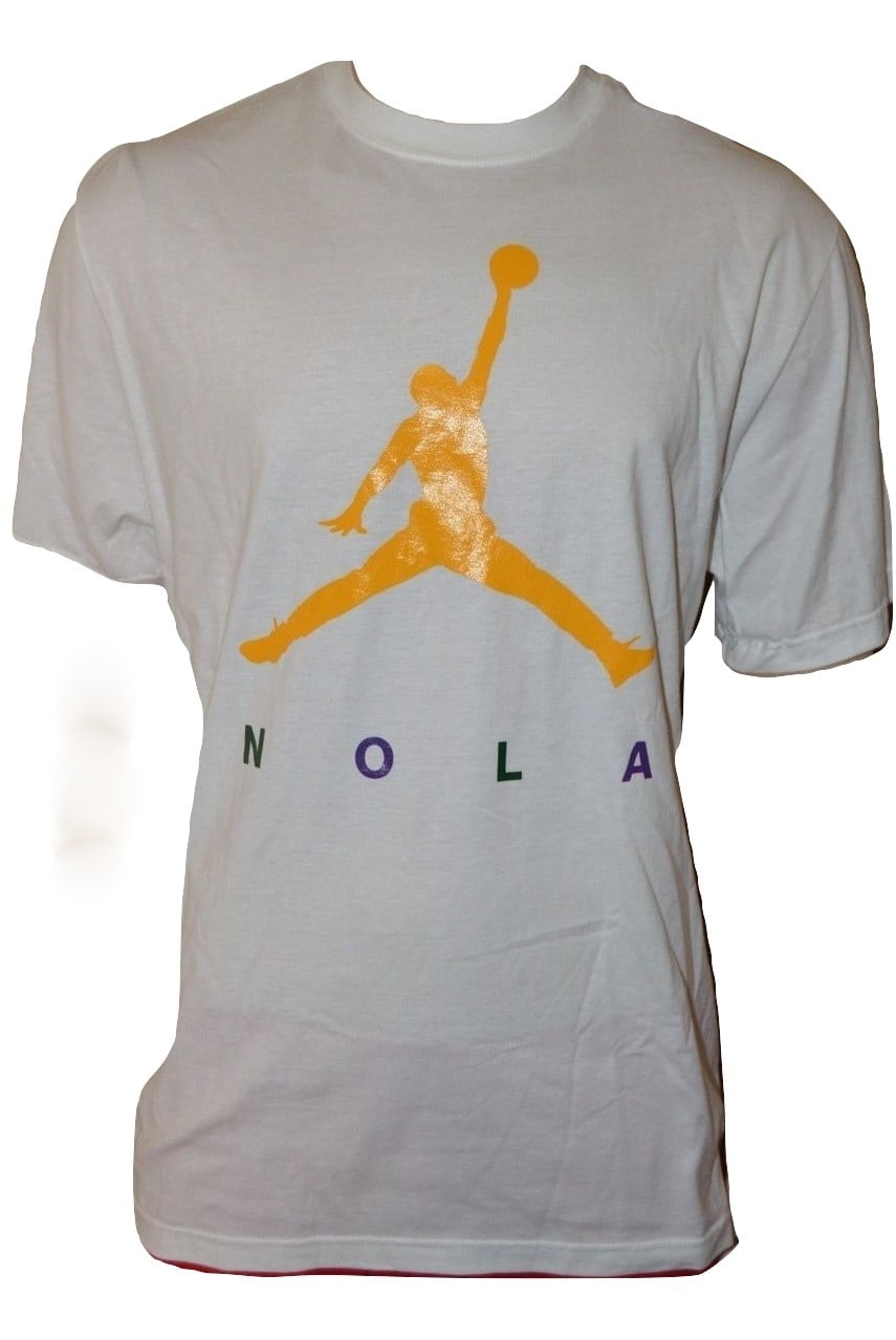 Air Jordan NOLA Jumpman Men's White Basketball T Shirt Size 2XL
