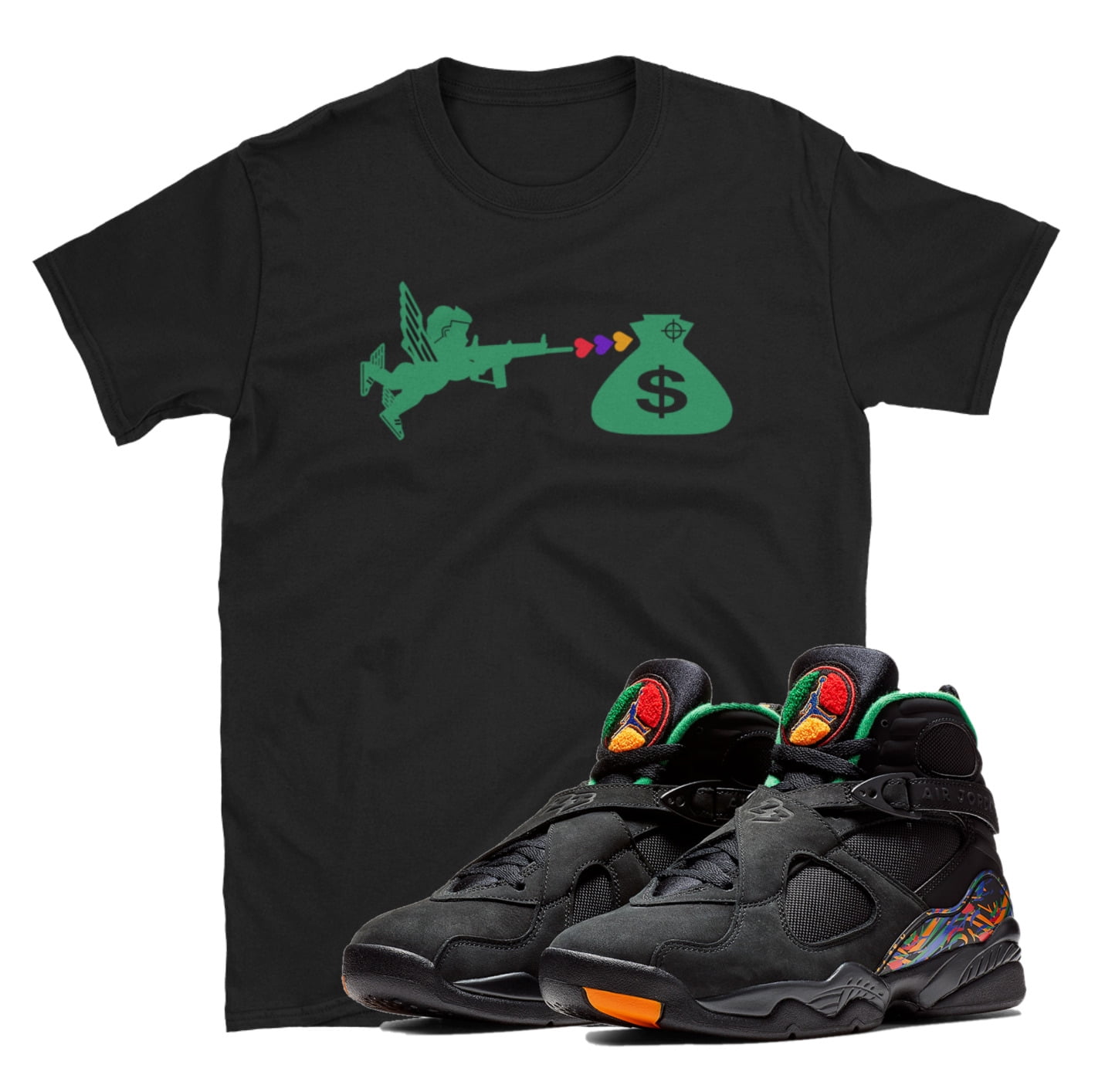 Air Jordan Retro 8 Tinker Air Raid Love of Money SHIRT Walmart