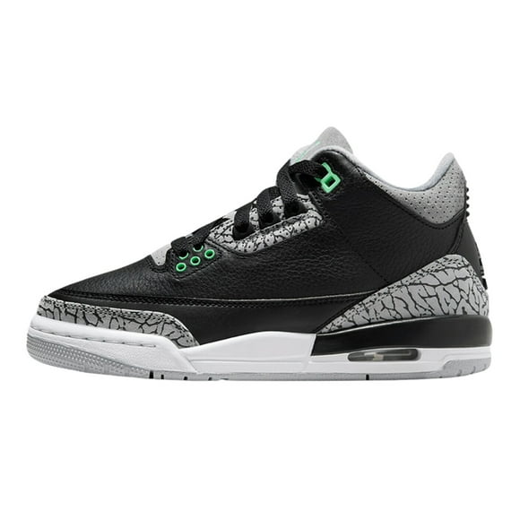 Walking Shoes, White & Green Glow & Wolf Gray, 7