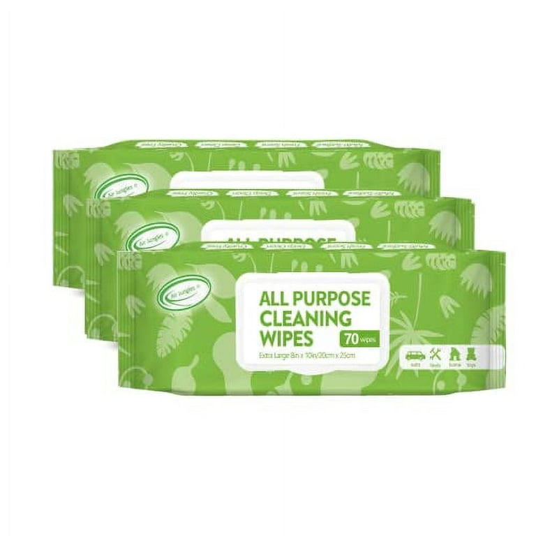 All Purpose Cleaning Wipes 70ct, Extra Large, 8in x 10in