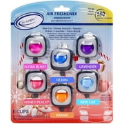 Air Jungles Car Air Freshener Clip 6 Ct, Variety Pack Vent Clips, 4ml Each, Long Lasting Air Freshener, Up to 180 Days Refresher Odor Eliminator