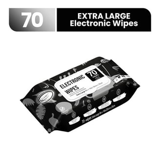 Air Jungles Electronic & Lens Cleaning Wipes 70 Count, 8"x10" Quick-Dry Screen Wipes for Phones, Laptops, Monitors, TVs, Tablets, Glasses & Keyboards, Streak-Free, Anti-Static