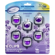 Air Jungles Lavender Scent Car Air Freshener Clip, 6 Pack Car Vent Clips, 4ml Each, Long Lasting Air Freshener for Car, Up to 180 Days Car Refresher Odor Eliminator