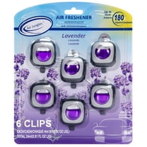Air Jungles Lavender Scent Car Air Freshener Clip, 6 Pack Car Vent Clips, 4ml Each, Long Lasting Air Freshener for Car, Up to 180 Days Car Refresher Odor Eliminator