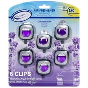 Air Jungles Car Air Freshener Vent Clip 6 Ct, Lavender Scent, 4ml each, Long Lasting Air Freshener, Up to 180 Days Car Refresher Odor Eliminator