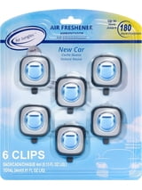 Air Jungles Car Air Freshener Clip New Car Scent 6 Ct, 4ml each Vent Clips, Long Lasting Air Freshener, Up to 180 Days Car Refresher Odor Eliminator