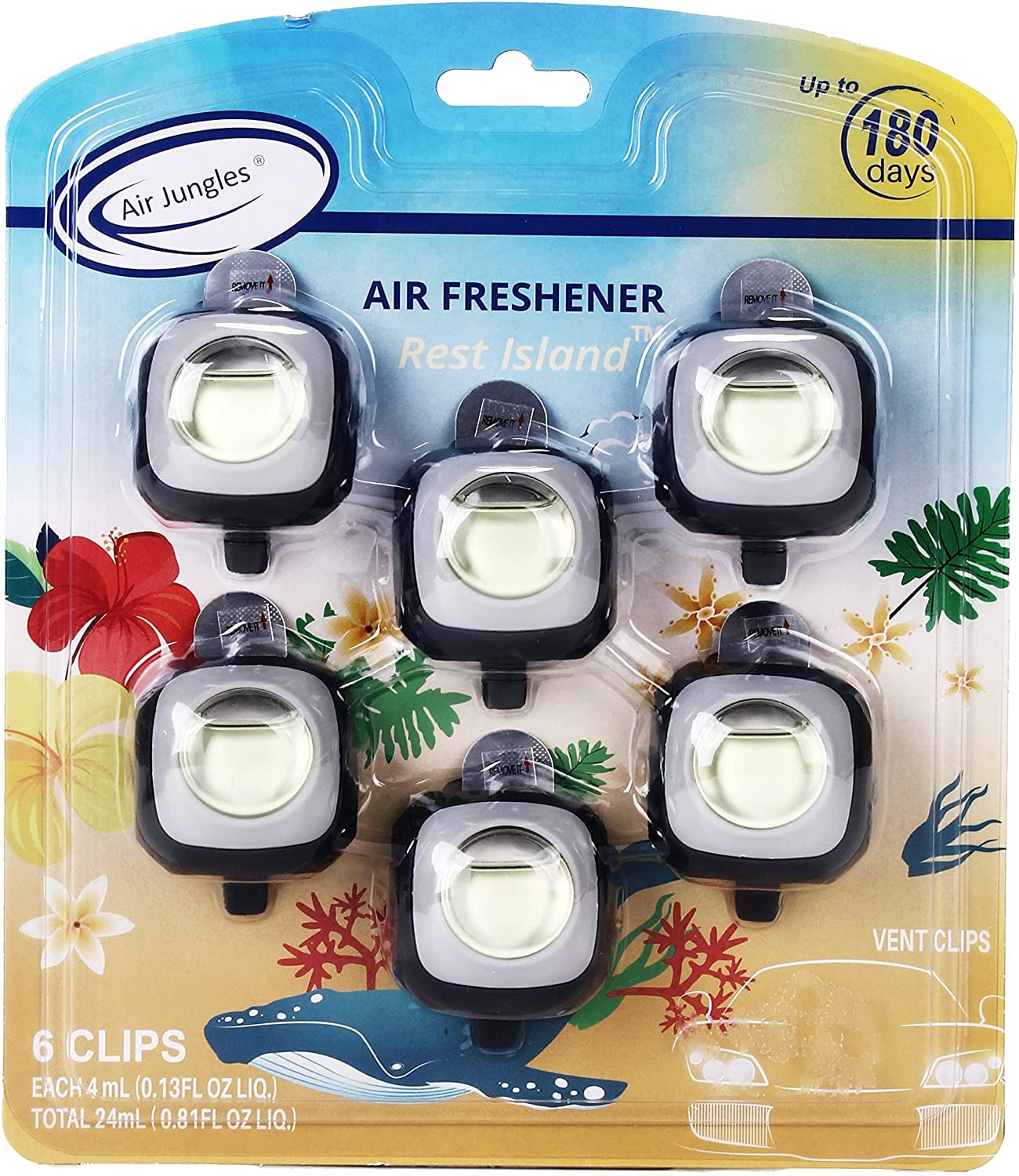 Air Jungles Nuovo Profumo Auto Deodorante Clip, 6 Clip Di Ventilazione - Foto 9
