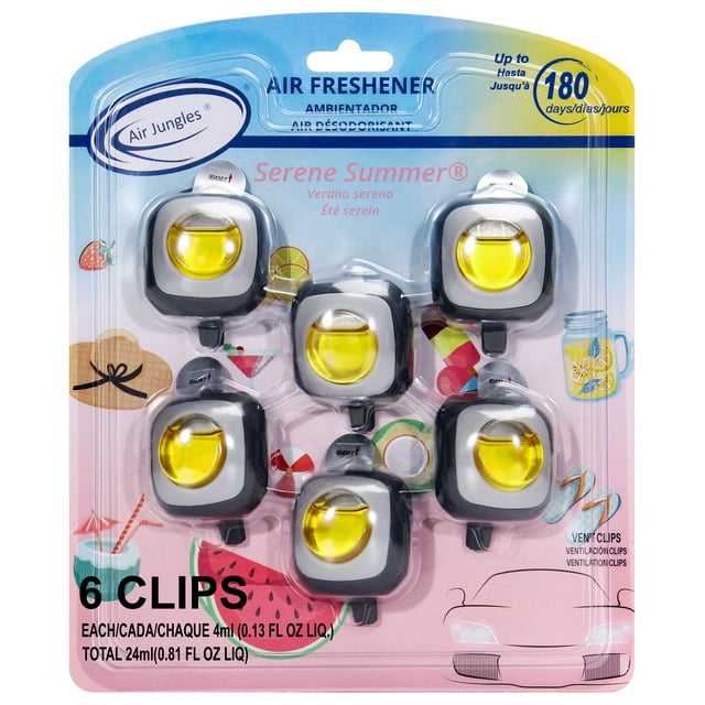 Air Jungles Nuovo Profumo Auto Deodorante Clip, 6 Clip Di Ventilazione - Foto 5