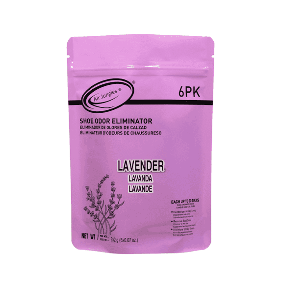 Air Jungles Shoe Odor Eliminator Balls, Lavender Scent, Freshener for Sneakers, Basketball & Sport Shoes, Foot Odor Remover for Shoes, Locker, Drawer & Gym Bags