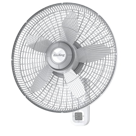 Air King 18" 1/20 HP 3-Speed Oscillating, Remote, 7-Hour Timer Wall-Mount Fan 9850
