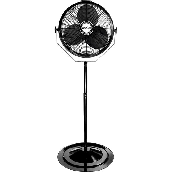 Air King 18 Inch 3 Speed Non Oscillating Adjustable Pivoting Indoor Pedestal Fan