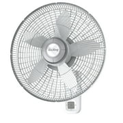 Air King 18" Wall Mount Fan, Oscillating, 3 Speeds, 120V AC, Remote Control, 22" High, 9850, New, 9