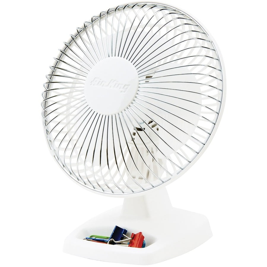 Air King 6" White Oscillating 2-Speed Desk Clip-On Fan