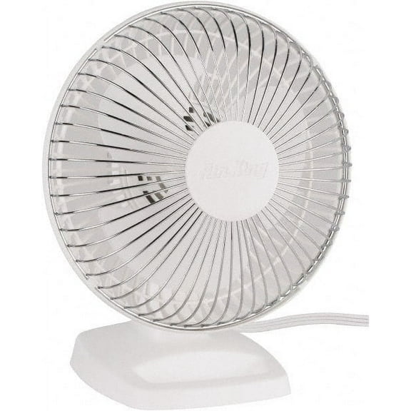 Air King 9146 6" Blade, 191 Max CFM, Desk Fan 0.19/0.14 Amps, 120 Volts, 2 Speed