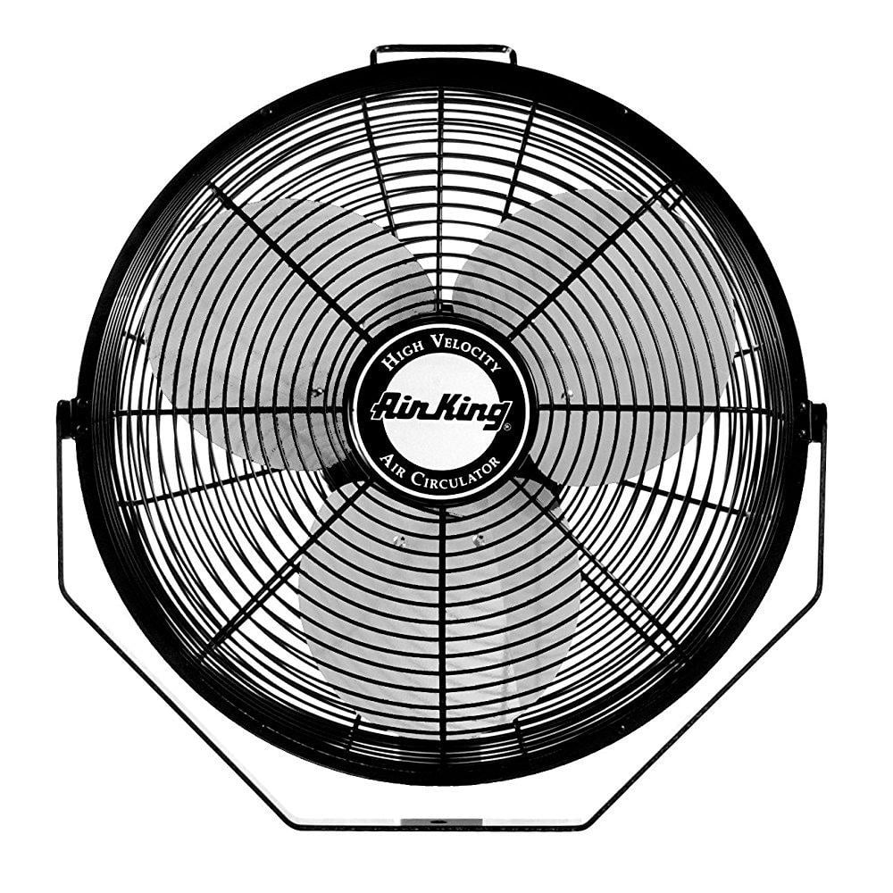 Black Powder-Coated Multi-Mount Floor Fan with Plastic Blades