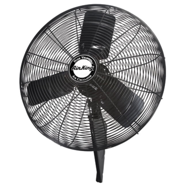Air King 24" Black Powder Coated Steel Wall Mount Fan