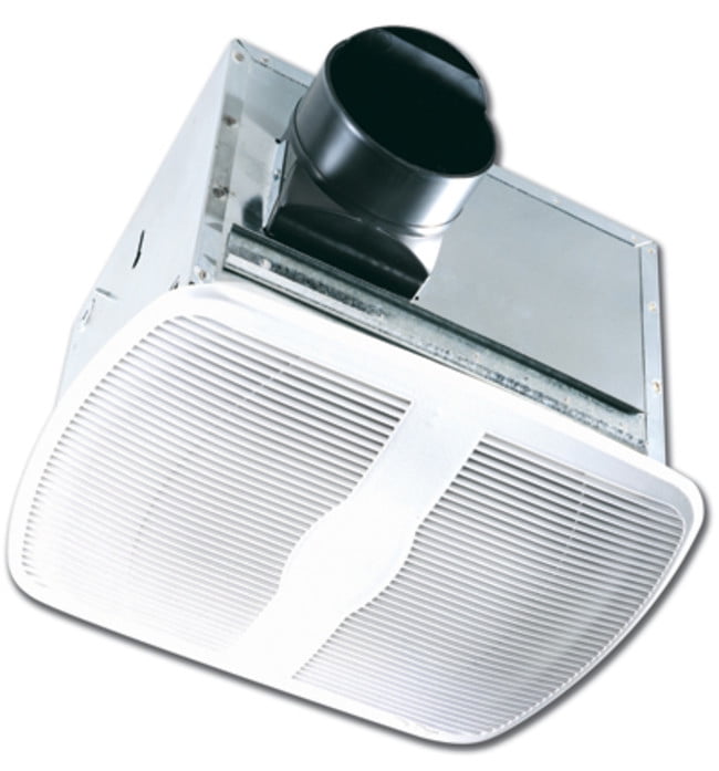 White Dual Speed Exhaust Bath Fan with Steel Construction