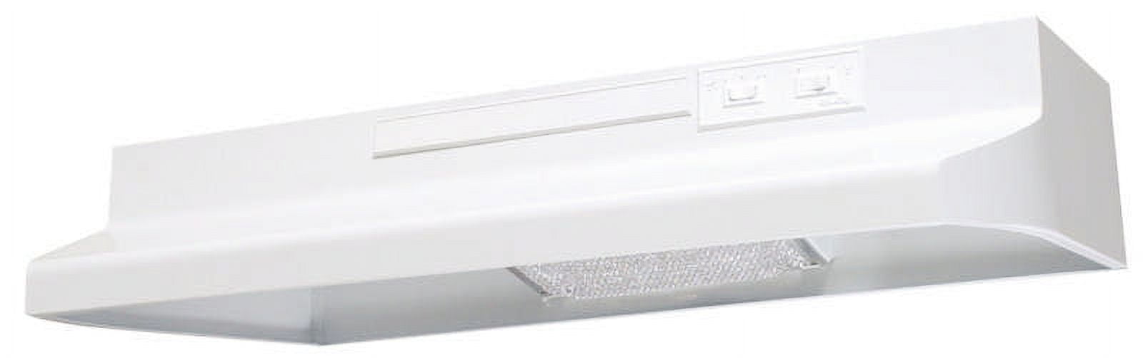 White 24-Inch Convertible Under Cabinet Range Hood with Light