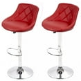 thumbnail image 1 of Air Lift Adjustable Swivel Bar Stools With Seat Back Pad, Set Of 2, 1 of 8