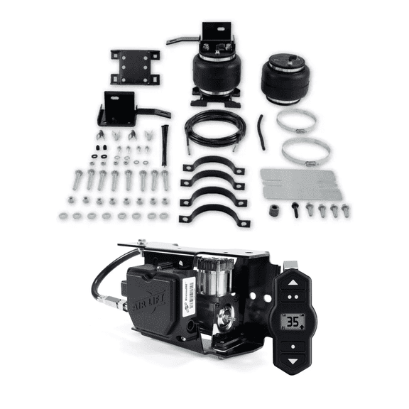 Air Lift Loadlifter 5000 Ultimate Air Spring Kit and WirelessOne Compressor w/ EZ Mount Compatible with 1996-2026 Chevy Express / GMC Savana
