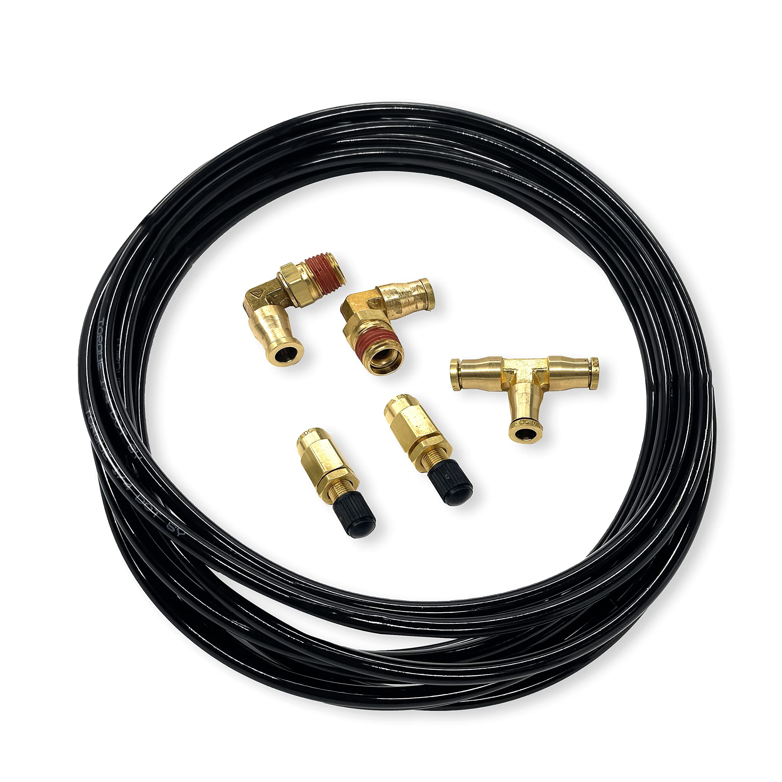 Air Line Service Kit 1/8 NPT Fittings 20 ft Tubing Inflation Valves ...
