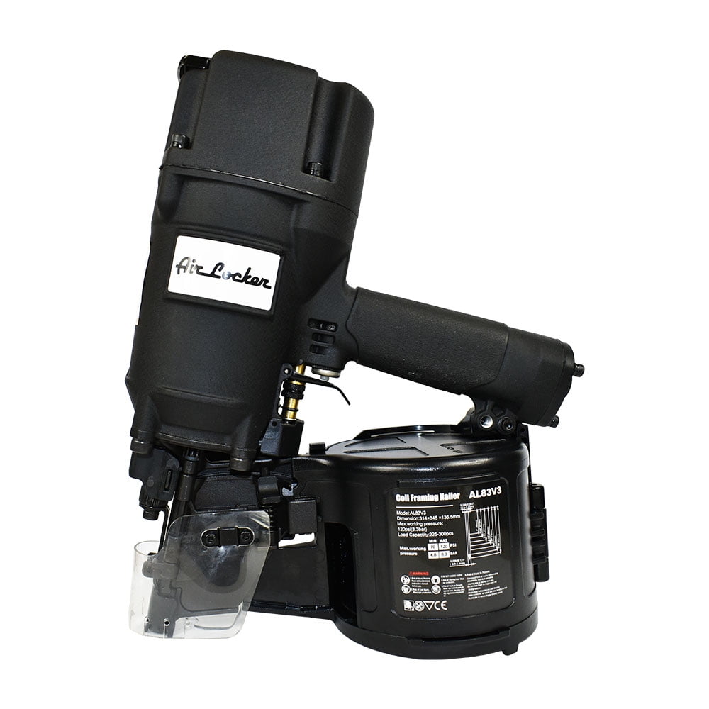 Air Locker AL83V3 3-1/4 Inch Full Round Head Coil Framing Nailer