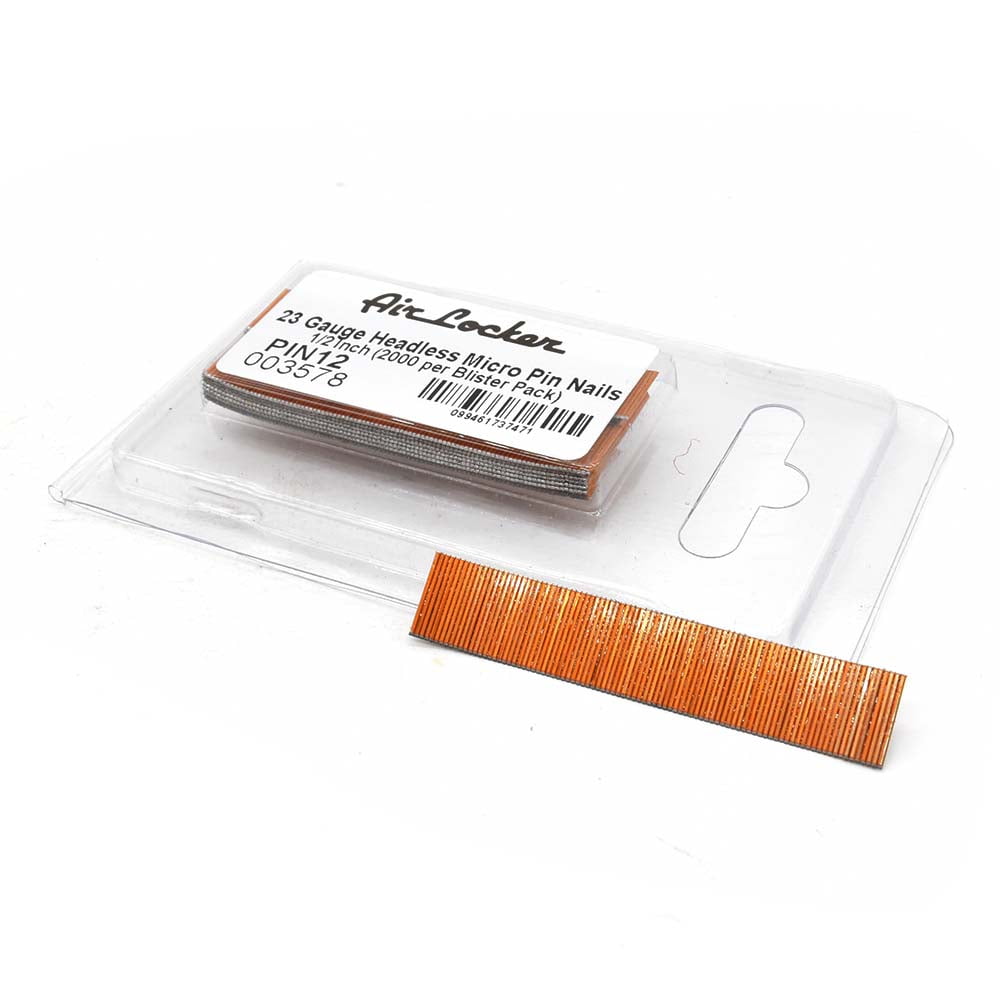 Air Locker PIN12 23 Gauge 1/2" Headless Micro Pin Nails (2000/Pack)