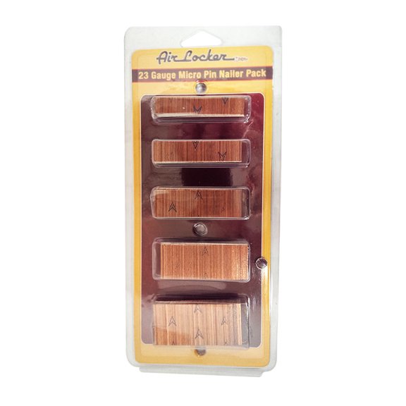Air Locker PP420K Headless Micro Pin Nails Pack 1/2, 5/8, 3/4, 1 & 1-3/16 Inch 23 Gauge PP420K