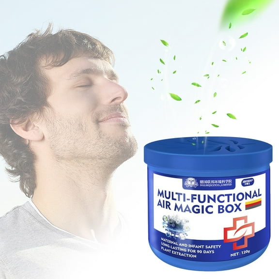 Air Magic Box, Indoor Air Purification Dust Removal Magic Box, Automatic Dust Collection Air Purifier Magic Box, Long-Lasting Air Freshener for Any Room, Plant Extract Formula, 120g