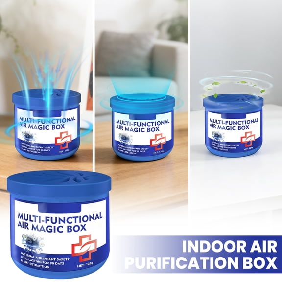 Air Magic Box, Indoor Air Purification Dust Removal Magic Box, Long-Lasting Air Freshener 120g for Home, Office, Bedroom, Pet Areas