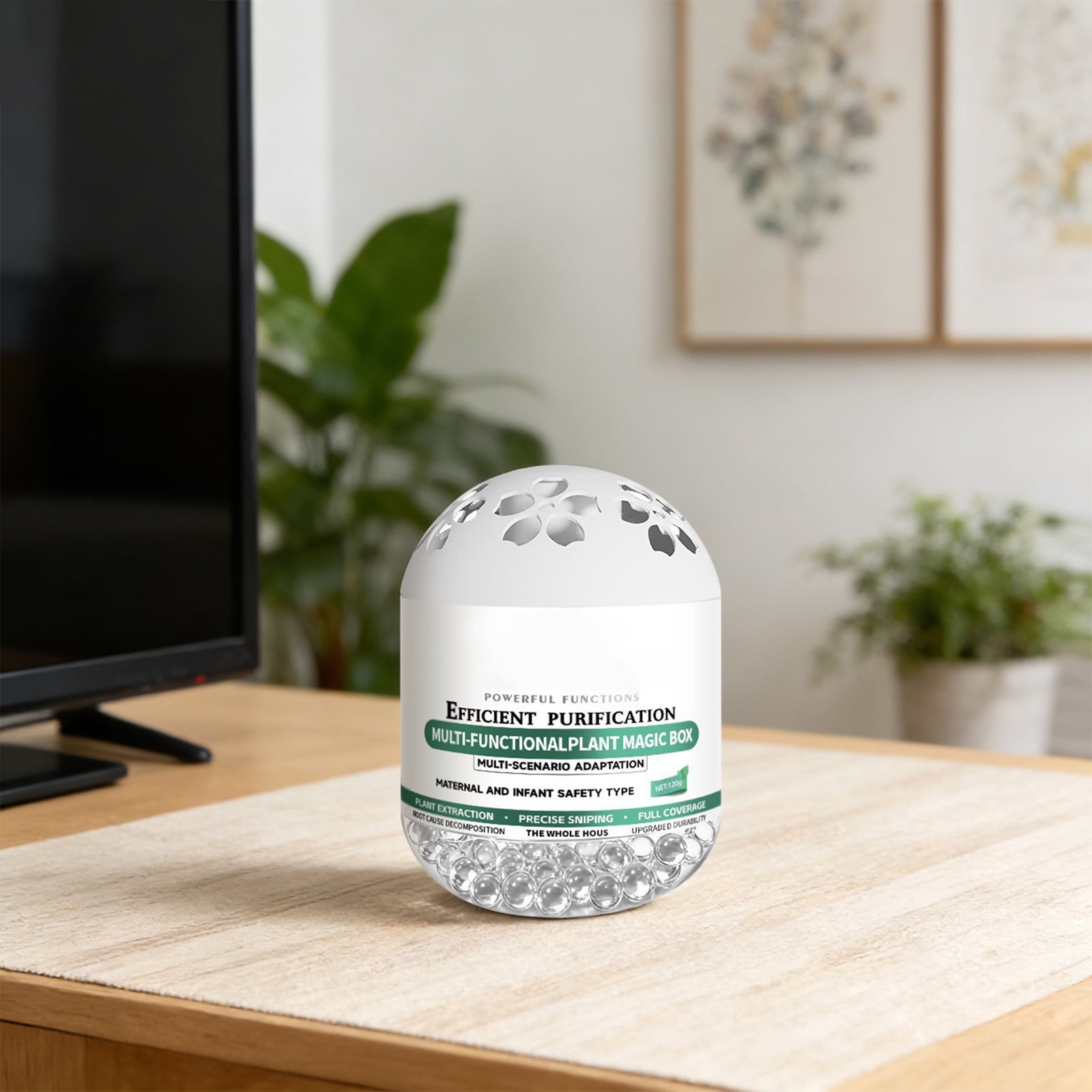 3 Pezzi Scatola Purificatrice D'Aria Per Ambienti Interni – 120g Ciascuna, A Base Di Estratti Vegetali, Rimuove Polvere E Neutralizza Odori, Multifunzionale