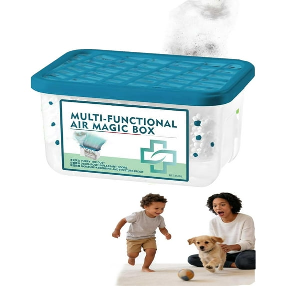 Air Magic Box - Indoor Air Purification Dust Removal Magic Box, Multi-functional Air Magic Box Cleaner, No Noise, Automatic Dust Collection Purifies,For Bedrooms,Offices,Pet Areas (350G, 1PCS)
